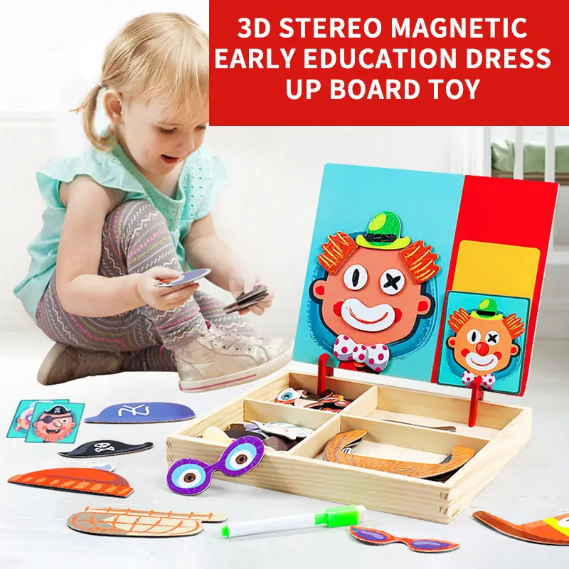 Magnetic Puzzles For Children 3D Wooden Sticker Magnetic Puzzle Toys Montessori Baby Educational Learning Toys Face Puzzle Board
Magnetic Puzzles For Children 3D Wooden Sticker Magnetic Puzzle Toys Montessori Baby Educational Learning Toys Face Puzzle Board