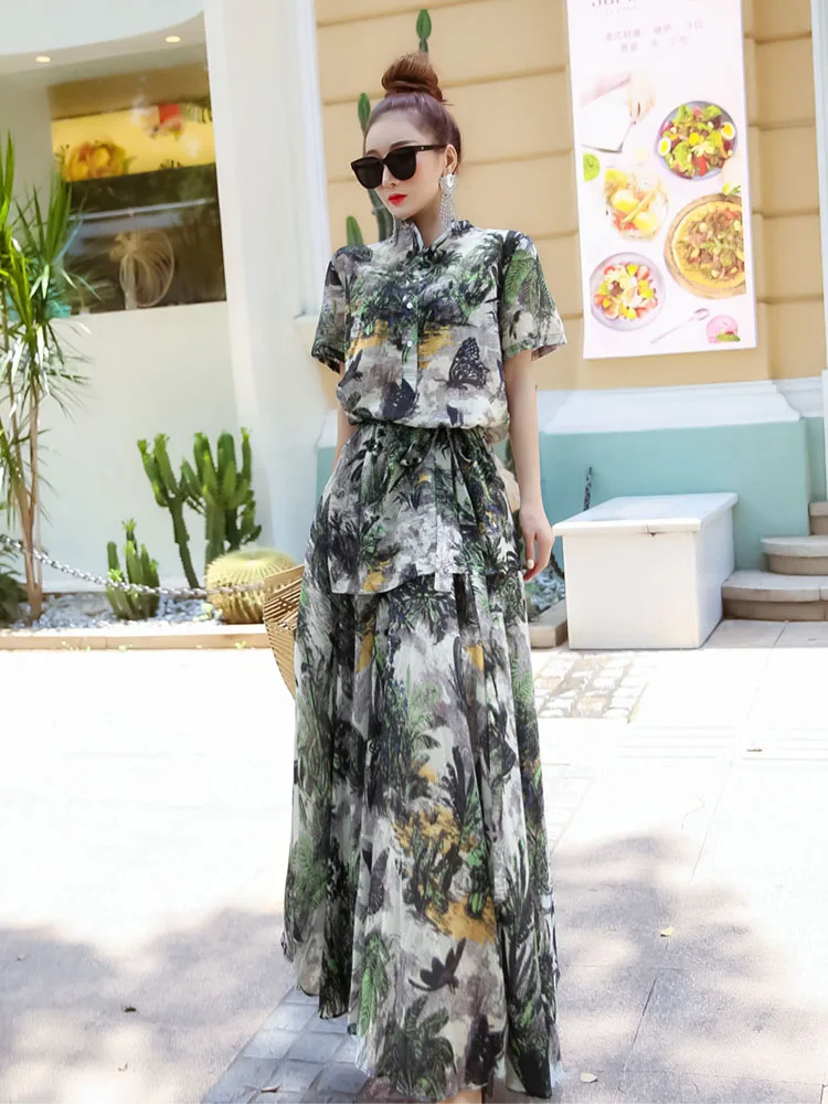 Big brand loose cotton and linen 3D printing women's fashion shirt half skirt two-piece suit 2020New women's summer shirt + skir
Big brand loose cotton and linen 3D printing women's fashion shirt half skirt two-piece suit 2020New women's summer shirt + skir