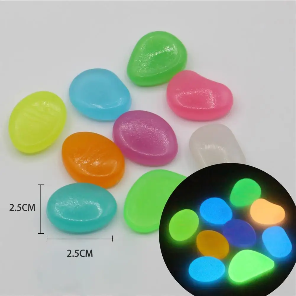 100Pcs Garden Decoration Luminous Pebbles Stones Glow In the Dark Decorative Pebbles Fish Tank Decoration Pebble Aquarium Rocks
100Pcs Garden Decoration Luminous Pebbles Stones Glow In the Dark Decorative Pebbles Fish Tank Decoration Pebble Aquarium Rocks