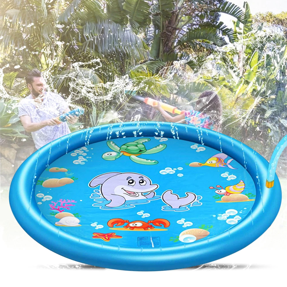 100/150/170cm Inflatable Play Water Mat Sprinkler Pad Toys Swimming Pool Summer Lawn Games Sprinkler Splash Pad For Kids Outdoor
100/150/170cm Inflatable Play Water Mat Sprinkler Pad Toys Swimming Pool Summer Lawn Games Sprinkler Splash Pad For Kids Outdoor