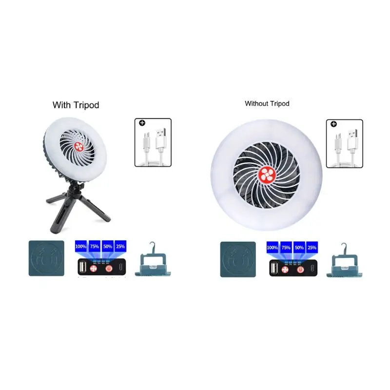 3in1 Magnetic USB Rechargeable Hanging Fan Tent LED Lamp Mobile USB Charger for Outdoor Camping Hiking Fishing Home
3in1 Magnetic USB Rechargeable Hanging Fan Tent LED Lamp Mobile USB Charger for Outdoor Camping Hiking Fishing Home