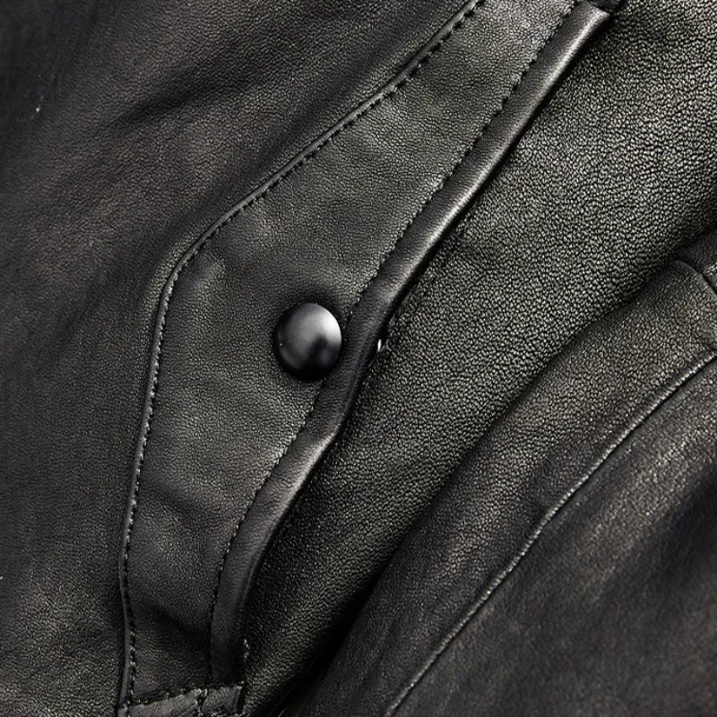 Punk Style Men 100% Natural Leather Jacket Casual Windproof Outwear Coats Pockets Slim Motorcycle Biker Genuine Leather Jacket
Punk Style Men 100% Natural Leather Jacket Casual Windproof Outwear Coats Pockets Slim Motorcycle Biker Genuine Leather Jacket