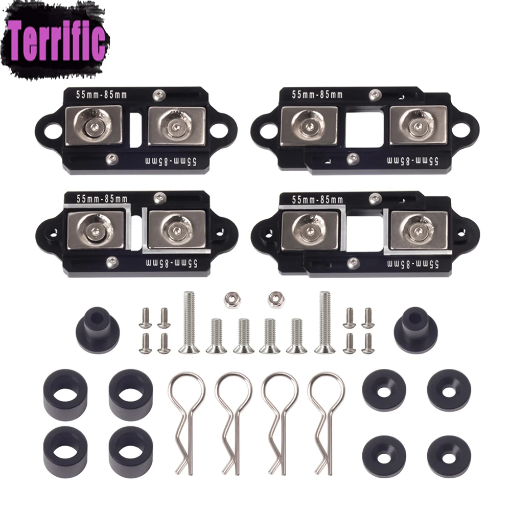CNC Aluminum Alloy/ABS Adjustable Pitch Magnetic Strong Magnetic Invisible Car Shell Pillar Suitable For 1/10 RC Car Trx4 Scx10
CNC Aluminum Alloy/ABS Adjustable Pitch Magnetic Strong Magnetic Invisible Car Shell Pillar Suitable For 1/10 RC Car Trx4 Scx10