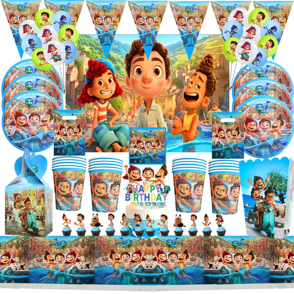 Disney Luca Disposable Party Tableware Set Kids Cartoon Anime Theme Party Decorations Baby Shower Luca Birthday Party Supplies
Disney Luca Disposable Party Tableware Set Kids Cartoon Anime Theme Party Decorations Baby Shower Luca Birthday Party Supplies