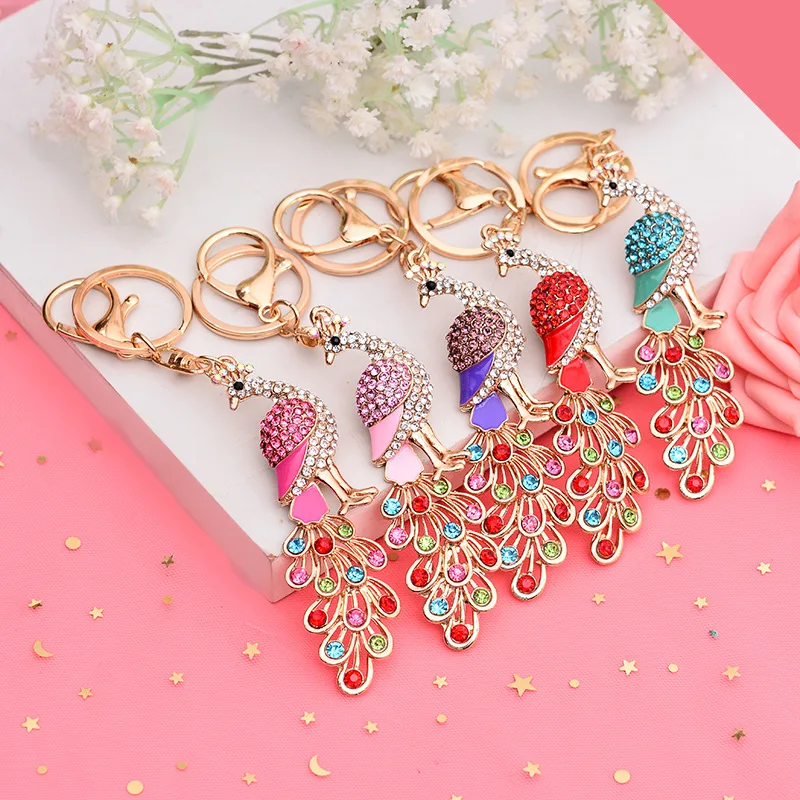Manhui Новый DIY алмазная живопись брелок Мода Мультфильм изысканный павлин ручной