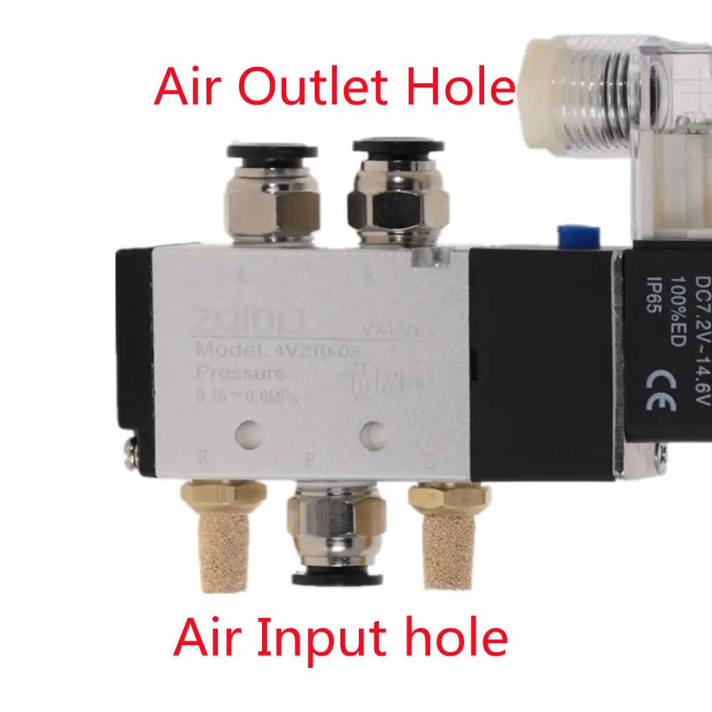 Pneumatic Electric Solenoid Valve 5 Way 2 Position Control Air Gas Magnetic Valve 4V210-08 12V 24V 220V Coil Volt
Pneumatic Electric Solenoid Valve 5 Way 2 Position Control Air Gas Magnetic Valve 4V210-08 12V 24V 220V Coil Volt