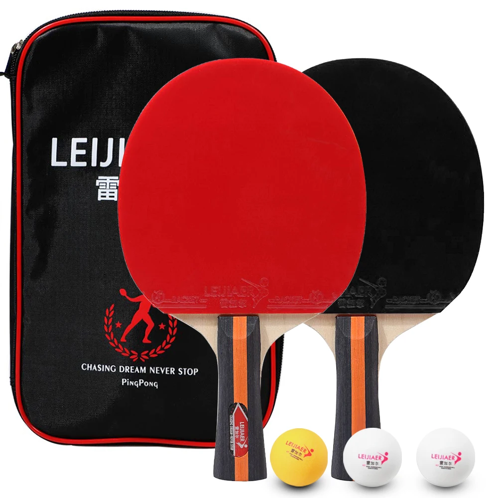 2Pcs/Lot Table Tennis Bat Racket Ping Pong Paddle Racket Set Double Face Pimples In Long Handle With Bag 3 Balls
2Pcs/Lot Table Tennis Bat Racket Ping Pong Paddle Racket Set Double Face Pimples In Long Handle With Bag 3 Balls