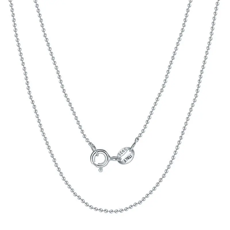 S925 Sterling Silver Round Bead Necklace 2-3MM Long Style Matching Chain For Men And Women Beaded Sweater Chain Jewelry 
S925 Sterling Silver Round Bead Necklace 2-3MM Long Style Matching Chain For Men And Women Beaded Sweater Chain Jewelry