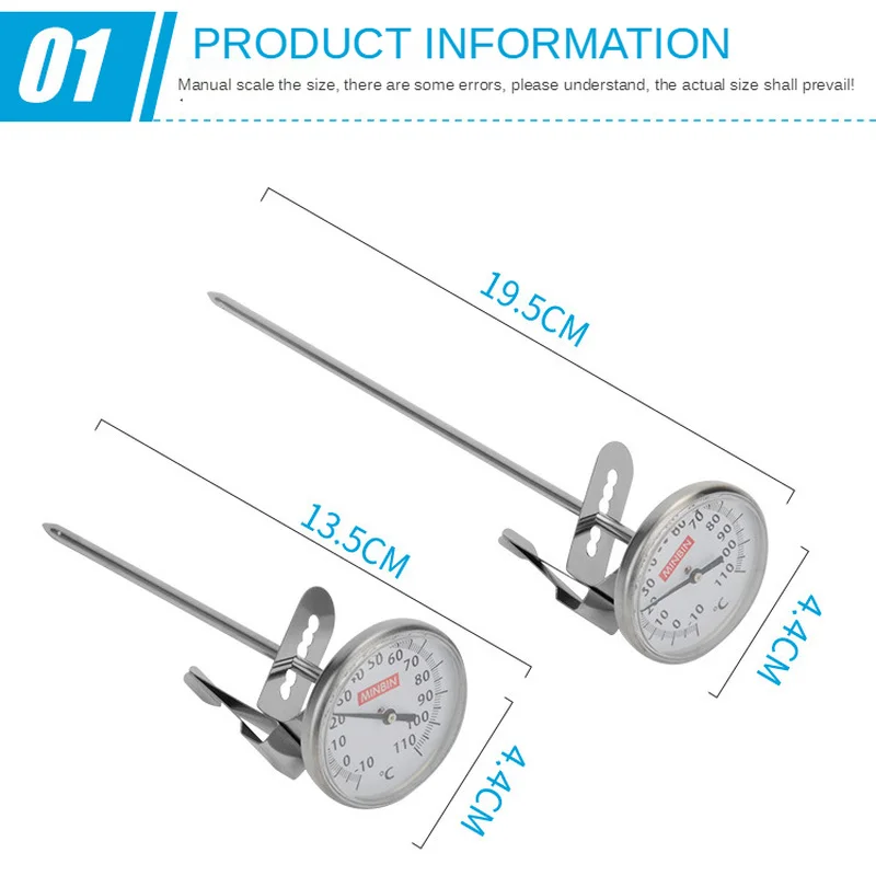 Baking Tools Food Pen Type Needle Type Electronic Thermometer Milk Tea Thermometer Coffee Clip Edge Thermometer
Baking Tools Food Pen Type Needle Type Electronic Thermometer Milk Tea Thermometer Coffee Clip Edge Thermometer