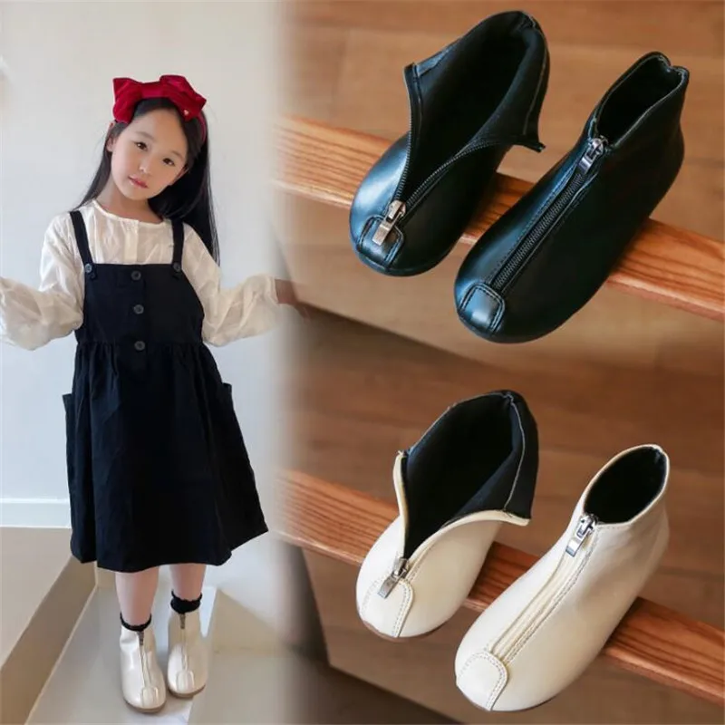 Children New Girls Boots Black Beige High Boots For Kids Girl Fashion Zipper Children Leather Shoe Size 21-30 TZ
Children New Girls Boots Black Beige High Boots For Kids Girl Fashion Zipper Children Leather Shoe Size 21-30 TZ