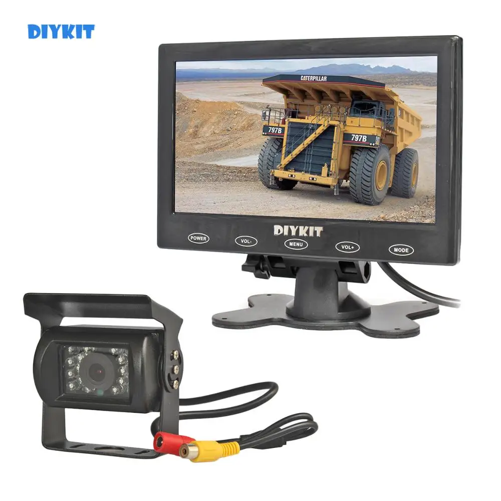DIYKIT 7" Touch Screen Car Monitor + IR Night Vision CCD Car Camera for Trucks/ Caravans/ Buses 12V-24V DC Reversing System
DIYKIT 7" Touch Screen Car Monitor + IR Night Vision CCD Car Camera for Trucks/ Caravans/ Buses 12V-24V DC Reversing System