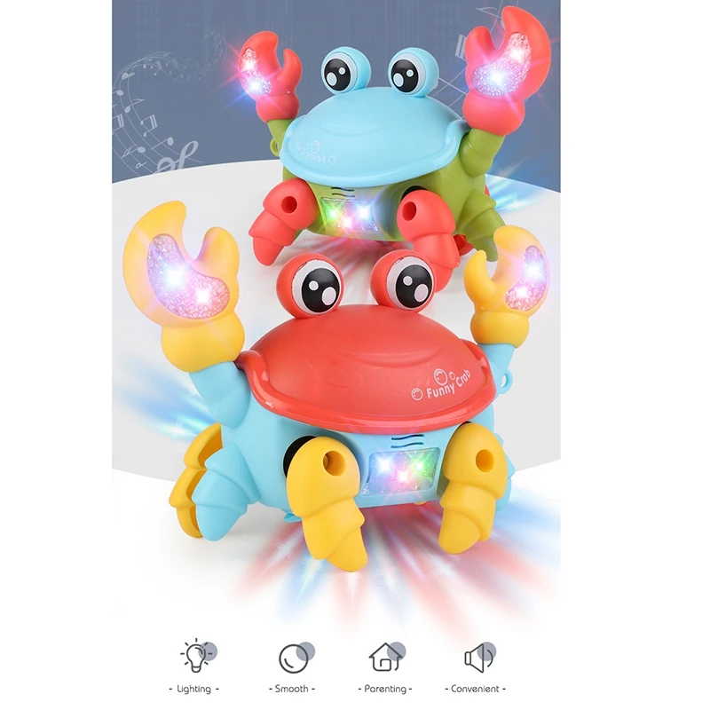 Kids Electric Crab with Sound and Light Big Crab Fun Toy Baby Classic Toy Beach Toys for Baby Drag Baby Summer Toys
Kids Electric Crab with Sound and Light Big Crab Fun Toy Baby Classic Toy Beach Toys for Baby Drag Baby Summer Toys