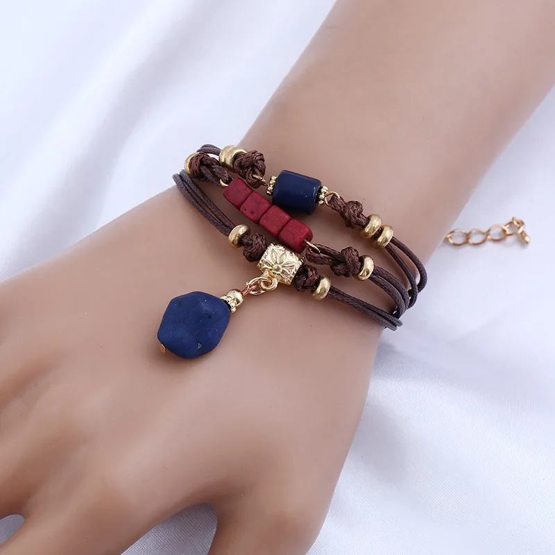 Bohemian Bracelets For Women Mens Vintage Geometric Gem Stone Pendant Charm Leather Rope Bracelet Boho Jewelry
Bohemian Bracelets For Women Mens Vintage Geometric Gem Stone Pendant Charm Leather Rope Bracelet Boho Jewelry