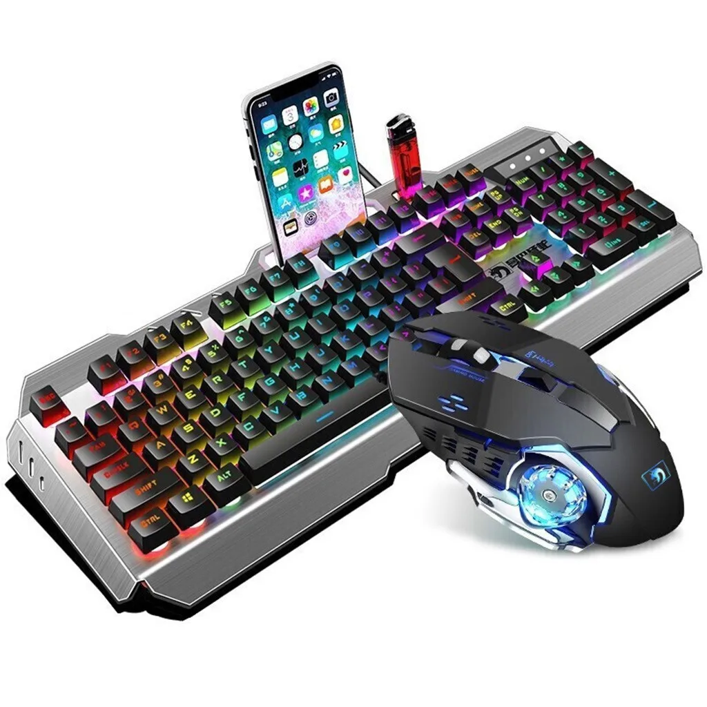 Механическая Проводная игровая клавиатура комбинации клавиш 16 RGB Mix с подсветкой