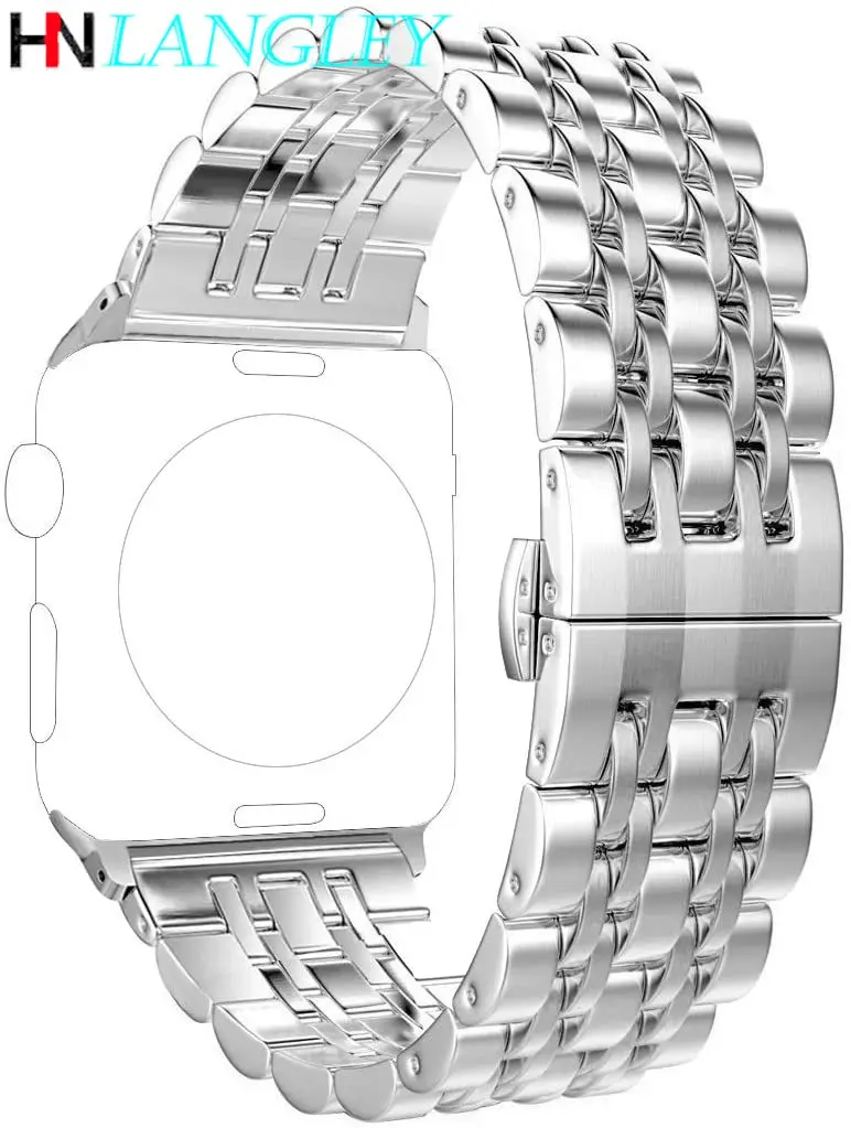 Watch Band for Apple Watch Bands Series 5 4 40mm 44mm / Series 3 2 1 38mm 42mm Women Men Stainless Steel Band for Iwatch Strap
Watch Band for Apple Watch Bands Series 5 4 40mm 44mm / Series 3 2 1 38mm 42mm Women Men Stainless Steel Band for Iwatch Strap
