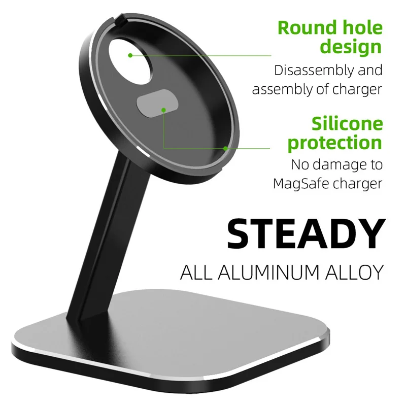 Magnetic Wireless Charger Phone Holder For iPhone 12 12Pro 12ProMax 12mini Aluminum Alloy Magnet Stand For Magsafe Charger Stand
Magnetic Wireless Charger Phone Holder For iPhone 12 12Pro 12ProMax 12mini Aluminum Alloy Magnet Stand For Magsafe Charger Stand