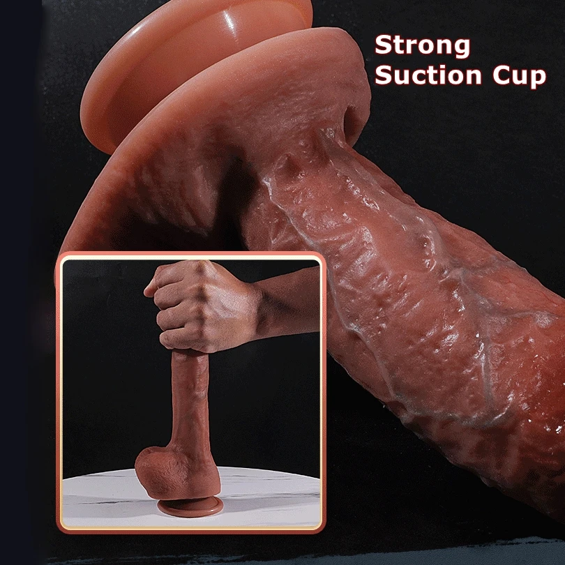 Soft Liquid Silicone Huge Dildo Skin Feeling Realistic Big Penis Dick With Suction Cup Sex Toys For Women Adult Erotic Machine | Красота и