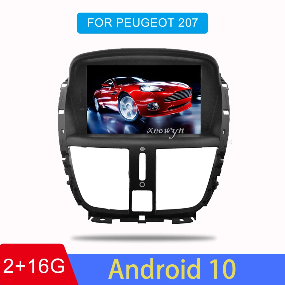 Android 10 Quad core autoradio для Peugeot 207 2007 2014 gps навигация радио стерео Bluetooth USB Мультимедиа