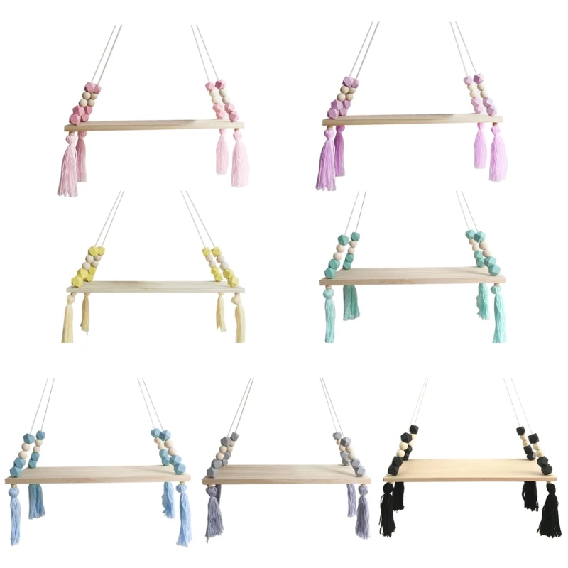 Bedroom Decoration Wall Hanging Wooden Board Storage Shelf Rack Tassel Beads Pendant Photo Props for Child Kid Room
Bedroom Decoration Wall Hanging Wooden Board Storage Shelf Rack Tassel Beads Pendant Photo Props for Child Kid Room