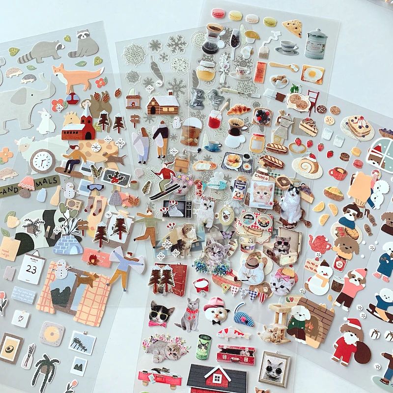 Adhesive Cute Kawaii dogs cats flowers Home life farm Peel Off Sticker for diary scrapbooking phone Mac laptop decoration
Adhesive Cute Kawaii dogs cats flowers Home life farm Peel Off Sticker for diary scrapbooking phone Mac laptop decoration