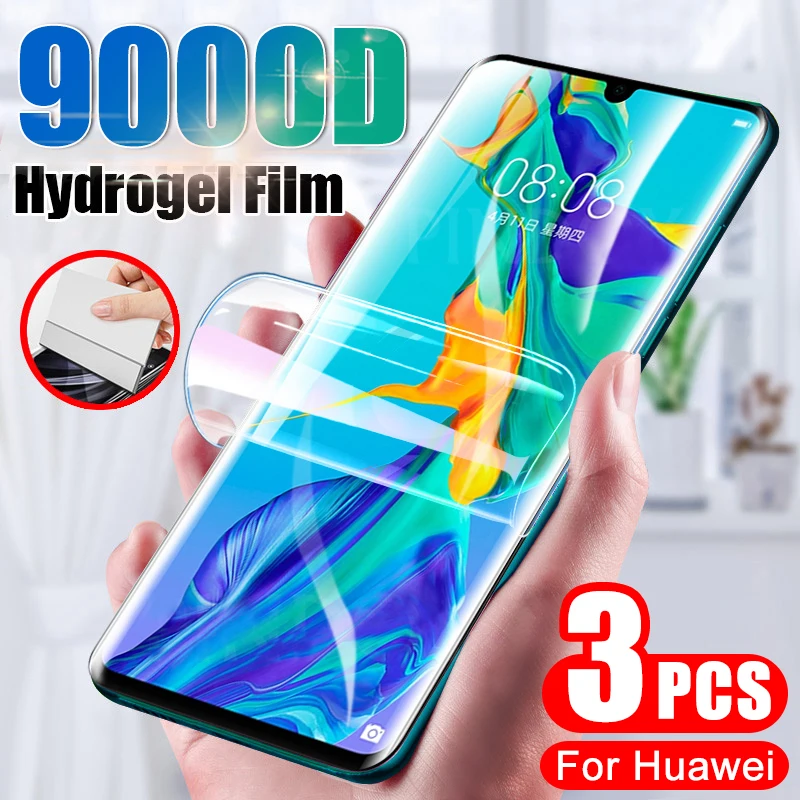 Защита экрана для Huawei P30 P20 P40 Pro Lite P Smart 2019 полное покрытие Гидрогелевая пленка Mate 30