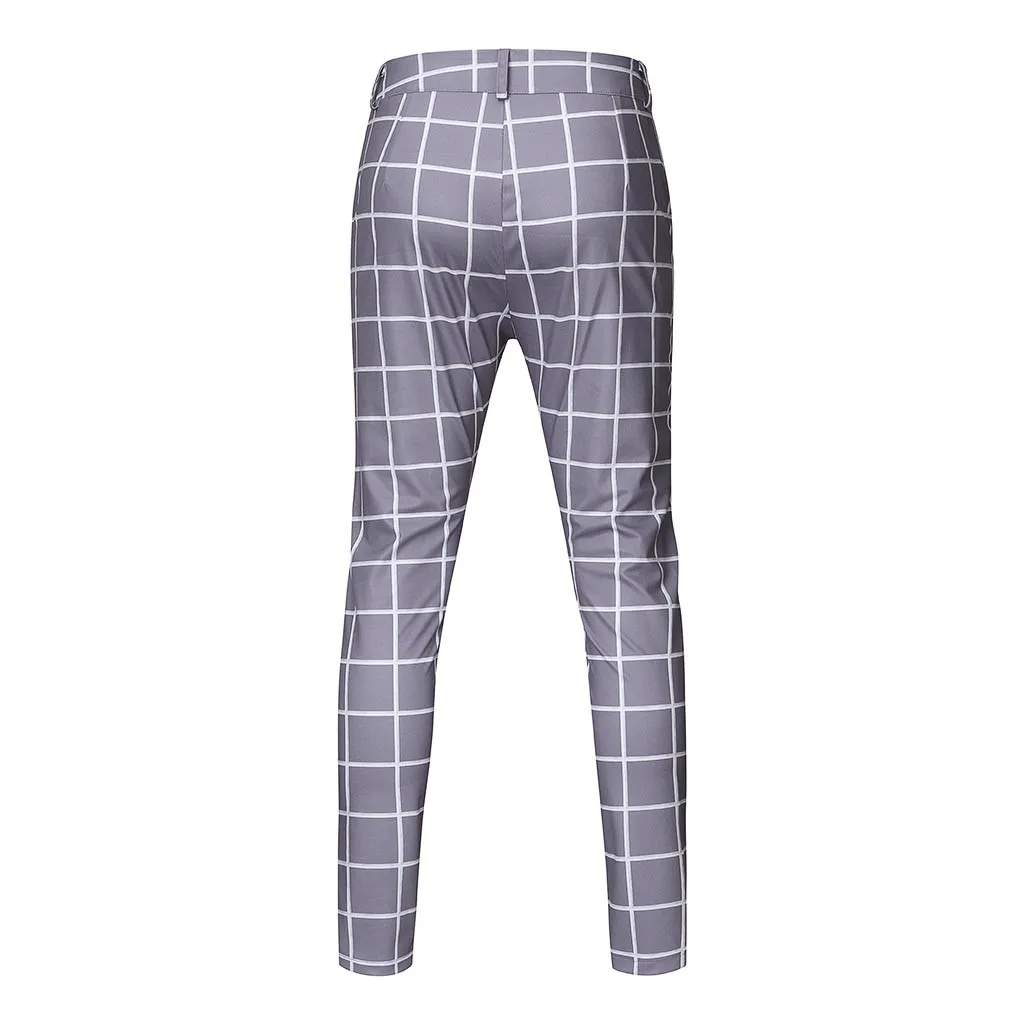 63# Men Pants Casual Business Slim Fit Plaid Print Zipper Long Pants Trousers Fashion Long Pants Men's Streetwear Pencil Pants
63# Men Pants Casual Business Slim Fit Plaid Print Zipper Long Pants Trousers Fashion Long Pants Men's Streetwear Pencil Pants