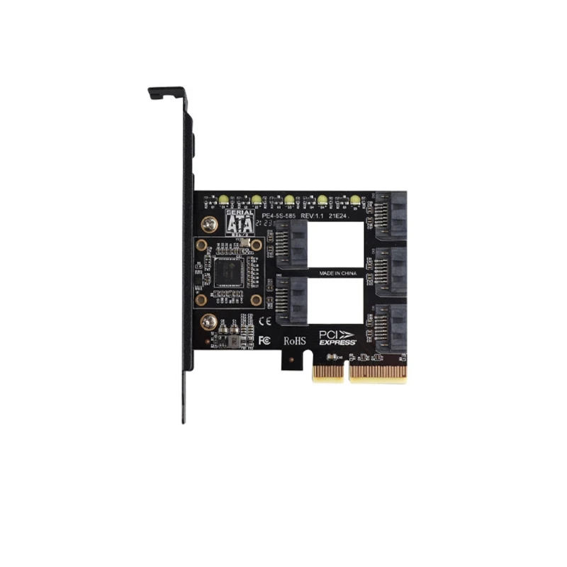 594F PCIe SATA Card 5 Port SATA 3.0 Controller Card Drive Free High Speed Accelerator
594F PCIe SATA Card 5 Port SATA 3.0 Controller Card Drive Free High Speed Accelerator