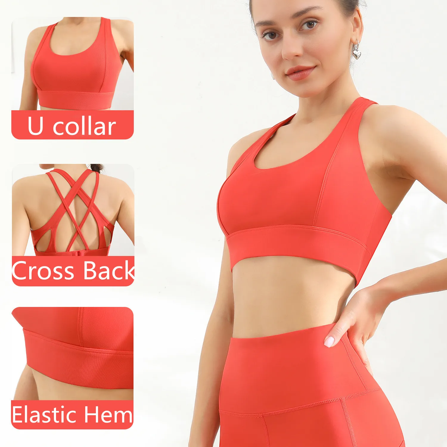 New Back Cross Shoulder Straps Bras Women Shockproof Fitness Run Sports Top Push Up Lulu Yoga Vest
New Back Cross Shoulder Straps Bras Women Shockproof Fitness Run Sports Top Push Up Lulu Yoga Vest