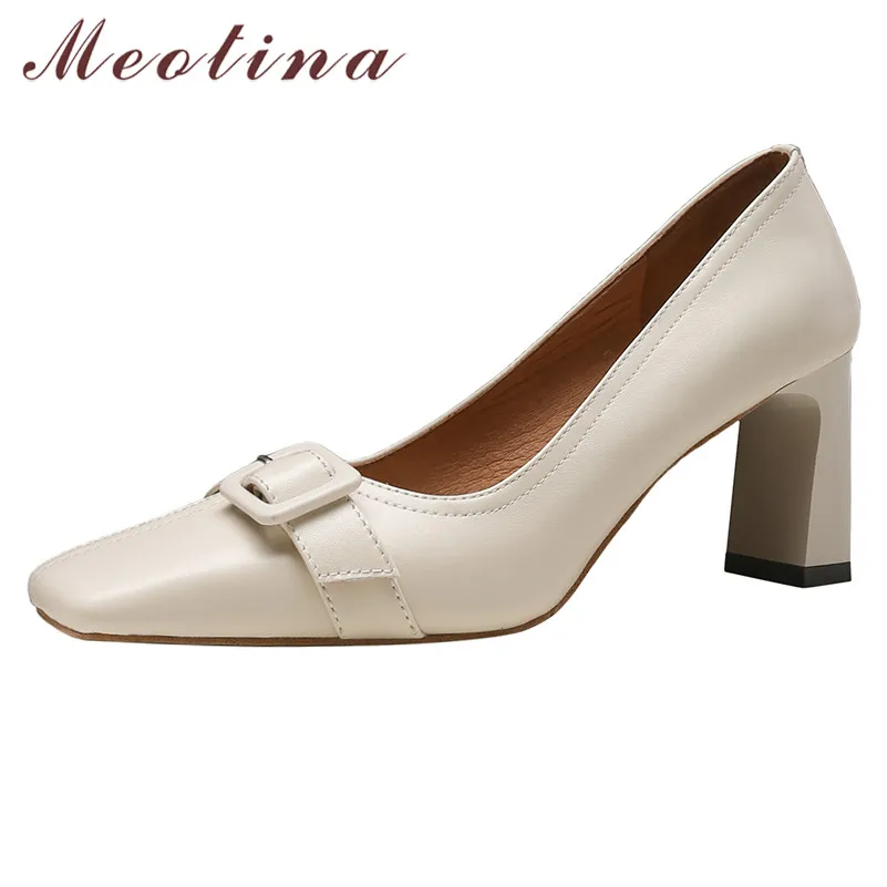 Meotina Buckle Genuine Leather Thick Heels Pumps Women Square Toe Shoes High Heel Party Shoes Ladies Slip On Footwear 2021 New
Meotina Buckle Genuine Leather Thick Heels Pumps Women Square Toe Shoes High Heel Party Shoes Ladies Slip On Footwear 2021 New