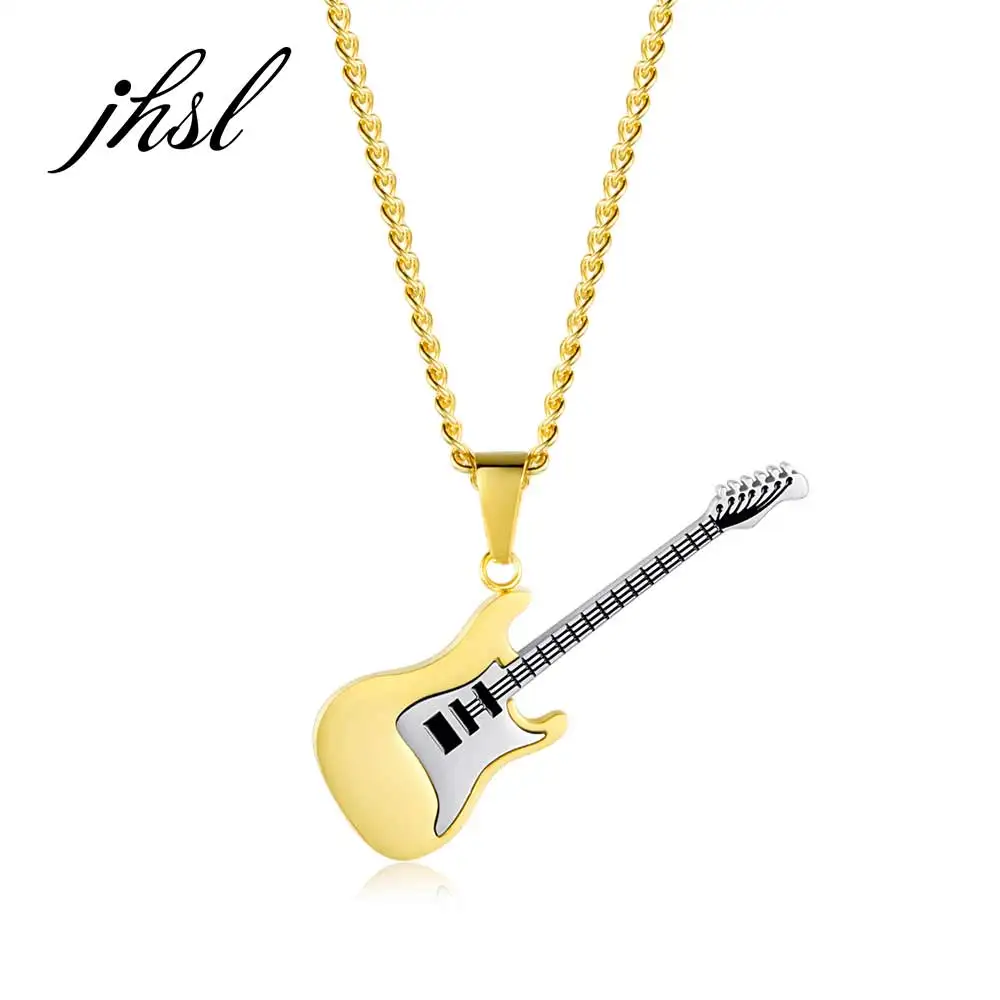 JHSL Hiphop Male Men Guitar Necklace Pendants Stainless Steel Black Gold Color Fashion Jewelry
JHSL Hiphop Male Men Guitar Necklace Pendants Stainless Steel Black Gold Color Fashion Jewelry