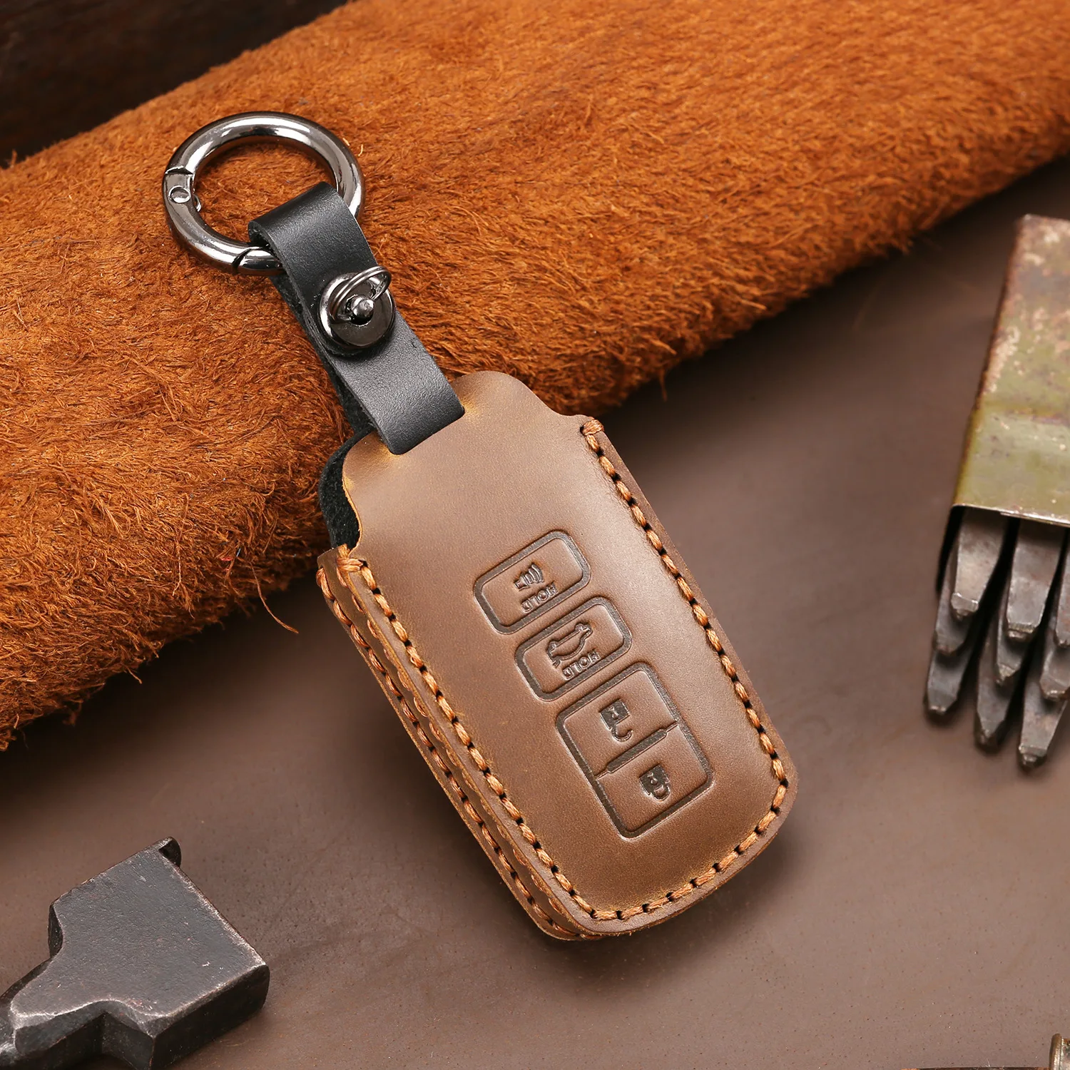 Vintage Leather Car Accssori Key Cover Case for Toyota Camry Avalon Auto Key Bags Luxury
Vintage Leather Car Accssori Key Cover Case for Toyota Camry Avalon Auto Key Bags Luxury