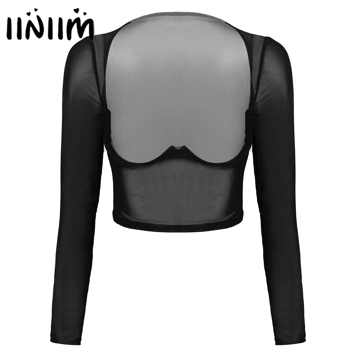 NEW ARRIVAL Women See-through Mesh Underwire Crop Top Nightwear Long Sleeve Open Front Sheer T-shirt Tops
NEW ARRIVAL Women See-through Mesh Underwire Crop Top Nightwear Long Sleeve Open Front Sheer T-shirt Tops