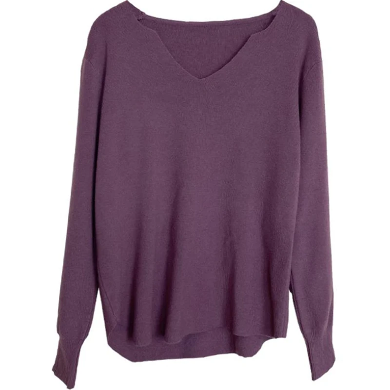 Elegant Office Lady Knitted Sweater Pullovers V-Neck Long-Sleeved Solid Loose Female Pulls Outwear Tops
Elegant Office Lady Knitted Sweater Pullovers V-Neck Long-Sleeved Solid Loose Female Pulls Outwear Tops