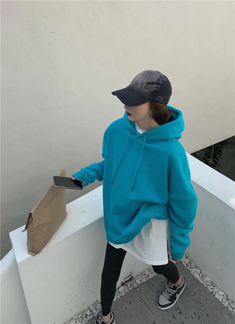 XZ816 2021 women Korean mid-length solid color loose Korean hooded long-sleeved Sweatshirts
XZ816 2021 women Korean mid-length solid color loose Korean hooded long-sleeved Sweatshirts