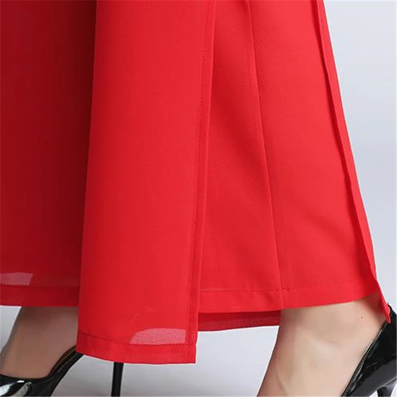 Woman Summer Plus Size Wide Leg Pants Thin Chiffon Trousers Breathable Pantalons High Pantalones Loose Jupe Female Split Falda
Woman Summer Plus Size Wide Leg Pants Thin Chiffon Trousers Breathable Pantalons High Pantalones Loose Jupe Female Split Falda