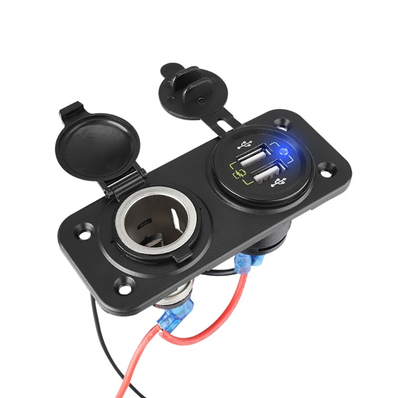Auto Power Adapter Cigarette Lighter 12-24V Dual USB QC3.0 Phone Charging Socket Chargers for Yacht RV Car
Auto Power Adapter Cigarette Lighter 12-24V Dual USB QC3.0 Phone Charging Socket Chargers for Yacht RV Car