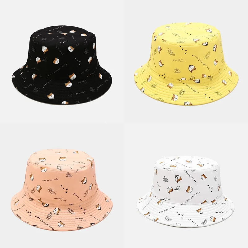 Unisex Cotton Double sided cartoon dog print Bucket Hat Fisherman Hat outdoor travel hat Sun Cap hats for Men and Panama For Wom
Unisex Cotton Double sided cartoon dog print Bucket Hat Fisherman Hat outdoor travel hat Sun Cap hats for Men and Panama For Wom