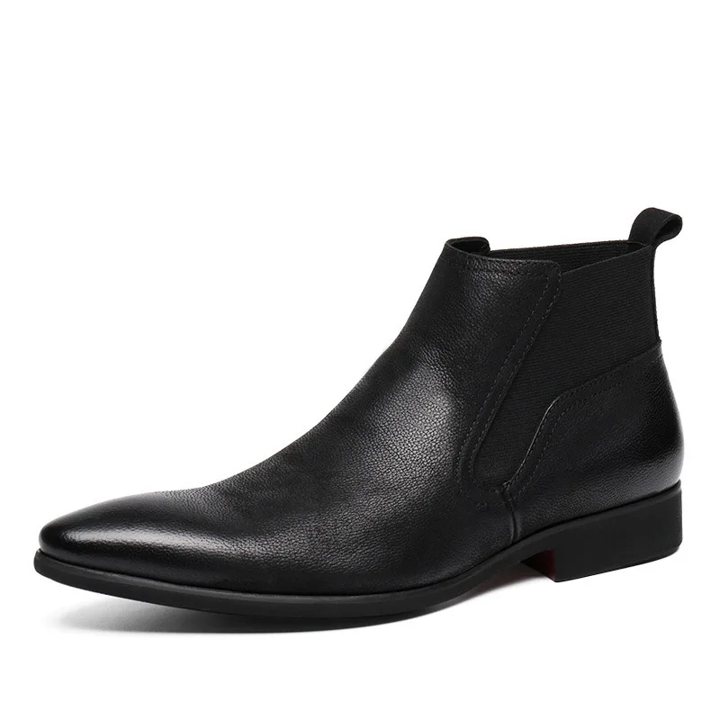Men Winter Boots Dress Shoes Non-Slip Heel Genuine Leather Fashion Men's Shoes Elastic Casual Office High Top Shoes G76
Men Winter Boots Dress Shoes Non-Slip Heel Genuine Leather Fashion Men's Shoes Elastic Casual Office High Top Shoes G76