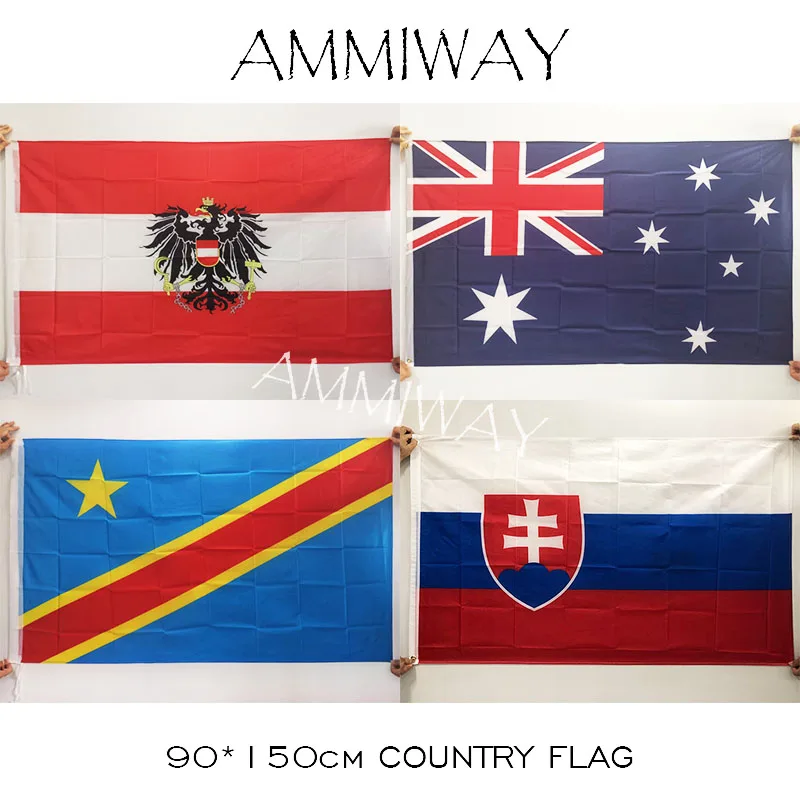 AMMIWAY 90*150 см 3x5 футов Австрия Австралия Демократическая Республика Конго Словакия