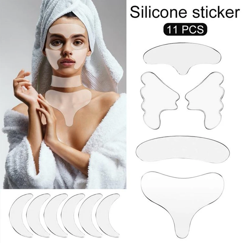 11Pcs/Set Reusable Silicone Anti-Wrinkle Face Forehead Sticker Cheek Chin Sticker Facial Patches Wrinkle Remover Strips
11Pcs/Set Reusable Silicone Anti-Wrinkle Face Forehead Sticker Cheek Chin Sticker Facial Patches Wrinkle Remover Strips