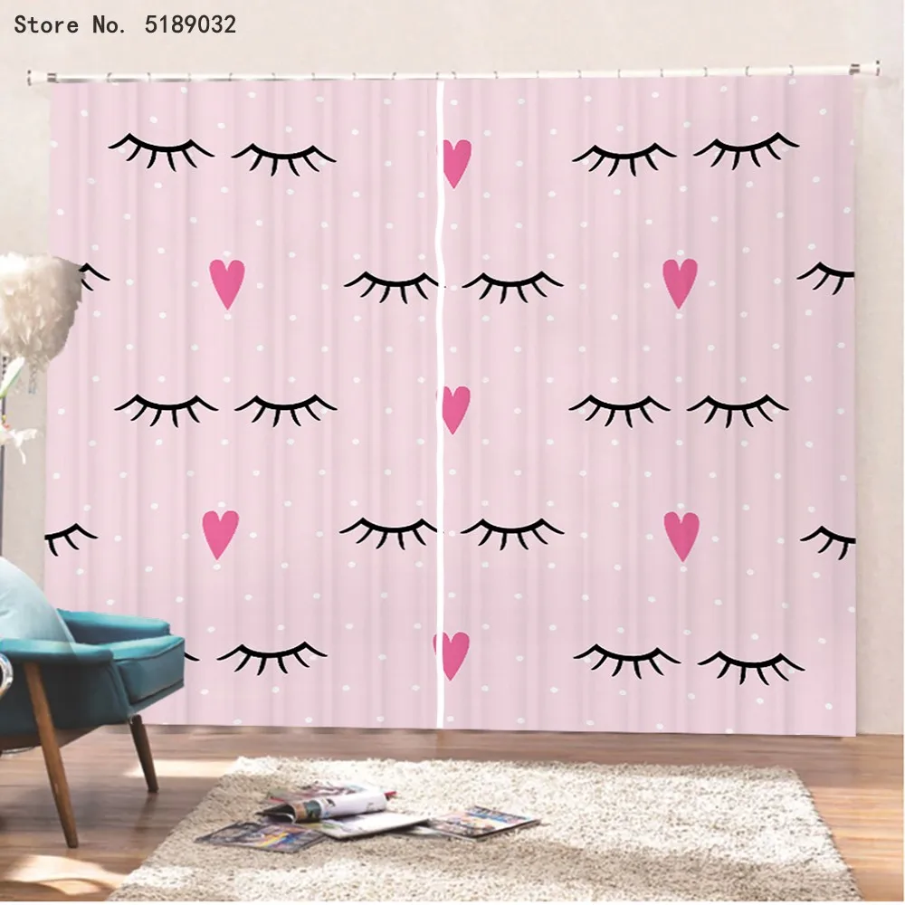 Eyelash Window Curtains Winking Eyes Hearts Cartoon Window Curtain for Living Room Bedroom 2 Panel Blackout Curtain Dropship
Eyelash Window Curtains Winking Eyes Hearts Cartoon Window Curtain for Living Room Bedroom 2 Panel Blackout Curtain Dropship