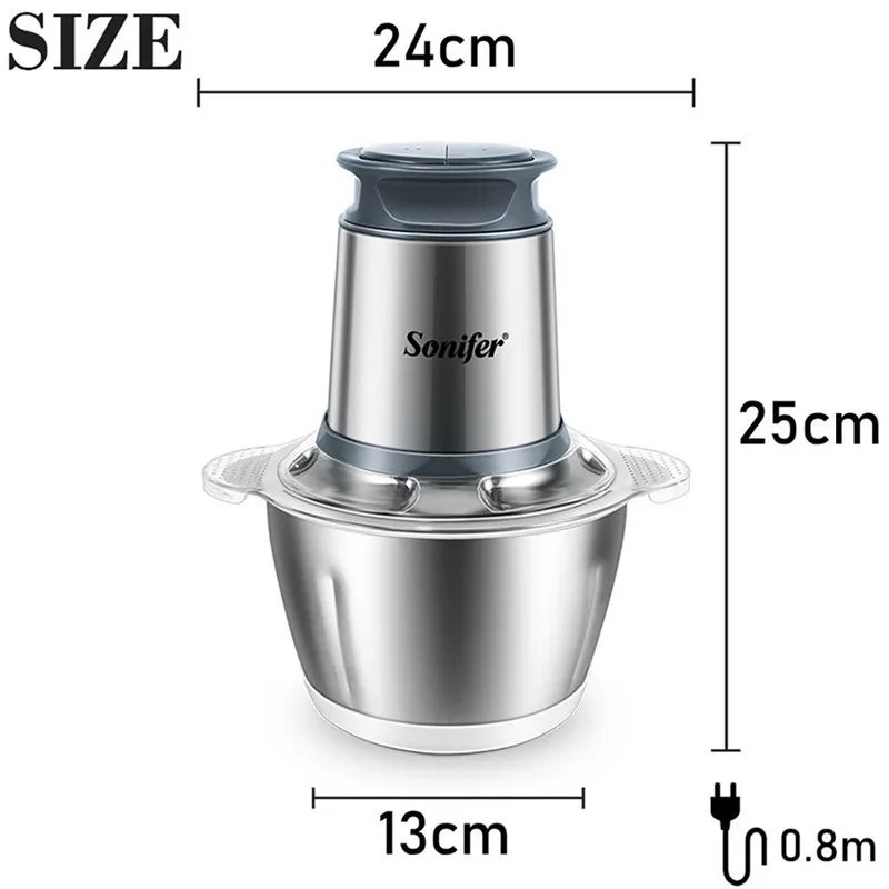 2 Speeds Stainless Steel Electric Chopper Meat Grinder Mincer Food Processor Slicer Egg Beater Vegetable Meat Grinder
2 Speeds Stainless Steel Electric Chopper Meat Grinder Mincer Food Processor Slicer Egg Beater Vegetable Meat Grinder