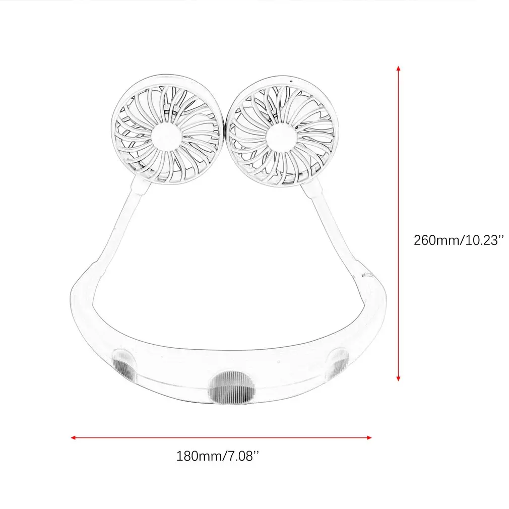 Small Neck Band Portable Mini Air Fan With Dual Fan USB rechargeable Cooler Fan Lazy Fan 
Small Neck Band Portable Mini Air Fan With Dual Fan USB rechargeable Cooler Fan Lazy Fan