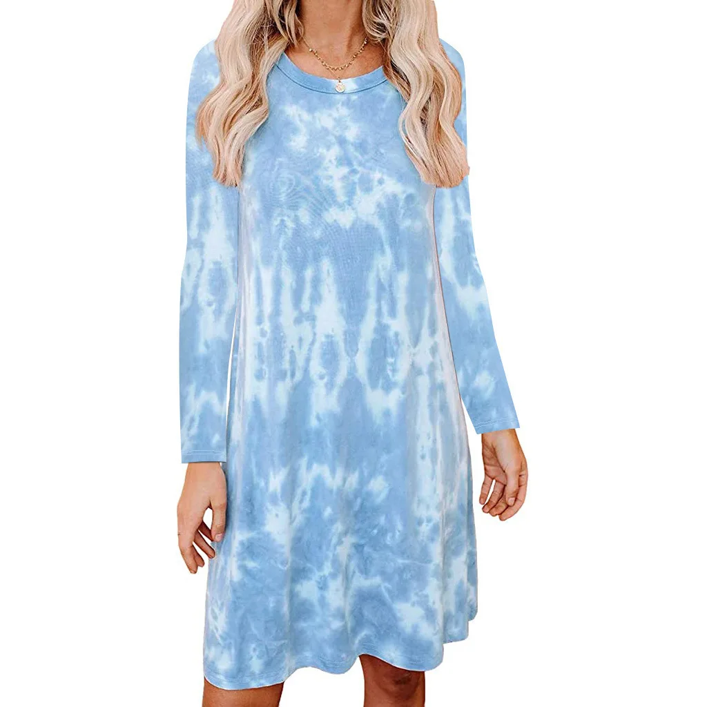 Tie Dye Print Dress Women Summer Loose Long Sleeve Tie Dyed O Collar Fashion Female A-Line Dresses Casual Party Dress Vestidos
Tie Dye Print Dress Women Summer Loose Long Sleeve Tie Dyed O Collar Fashion Female A-Line Dresses Casual Party Dress Vestidos