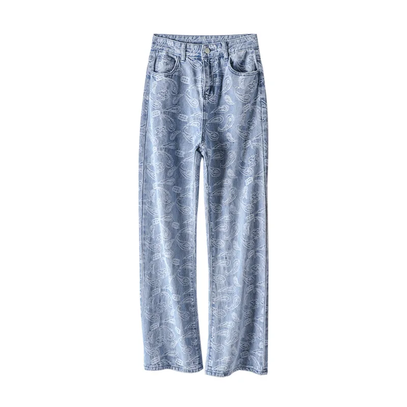Jacquard Wide Leg Jeans Women 2021 Spring Autumn Soft Female Denim Jeans Trouses High Waist Baggy Jeans Pants High Quality Jeans
Jacquard Wide Leg Jeans Women 2021 Spring Autumn Soft Female Denim Jeans Trouses High Waist Baggy Jeans Pants High Quality Jeans