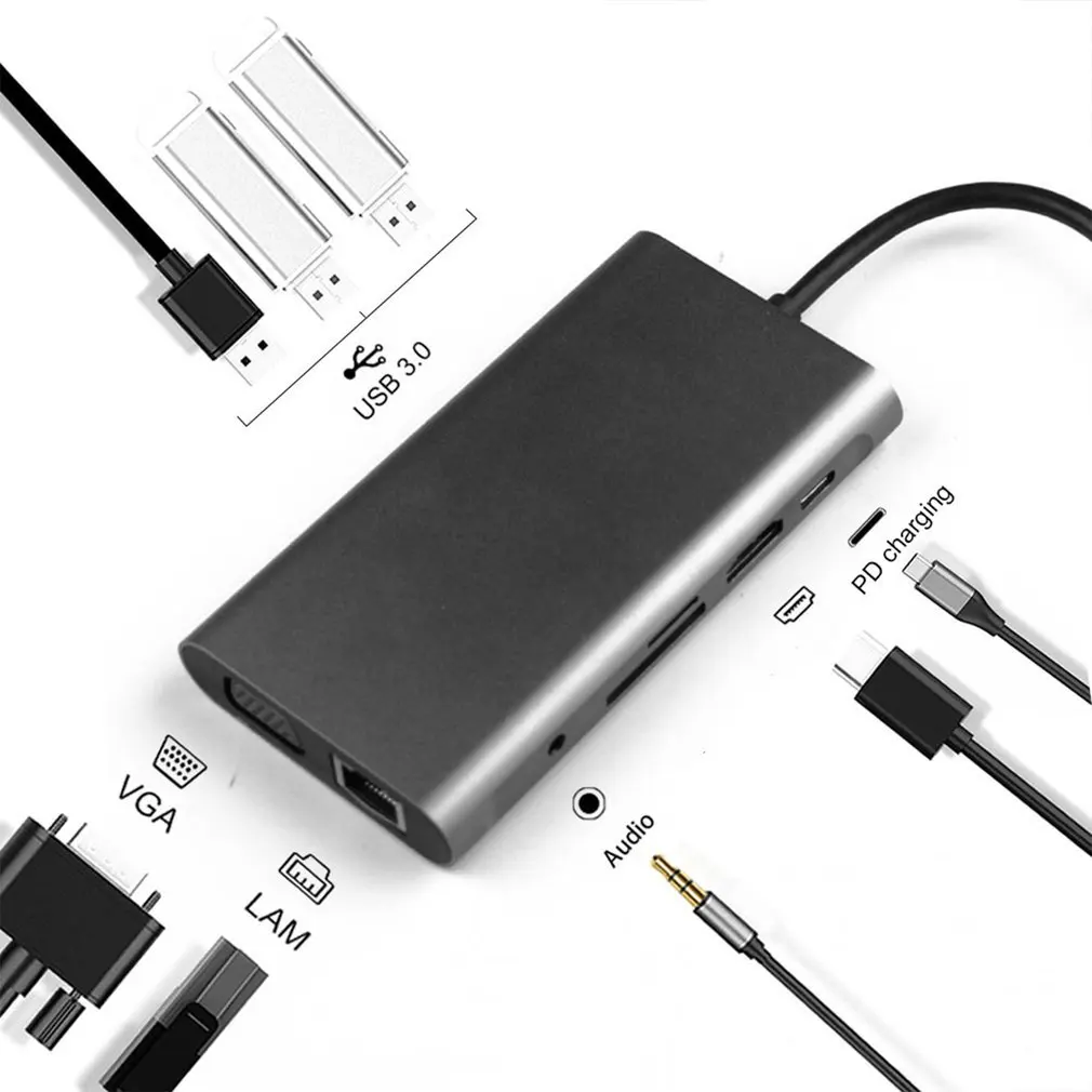 USB Type-C Hub To 4K HDMI-compatible RJ45 USB SD/TF Card Reader PD Fast Charge 8-in-1 Multifunction Adapter For MacBook Pro
USB Type-C Hub To 4K HDMI-compatible RJ45 USB SD/TF Card Reader PD Fast Charge 8-in-1 Multifunction Adapter For MacBook Pro