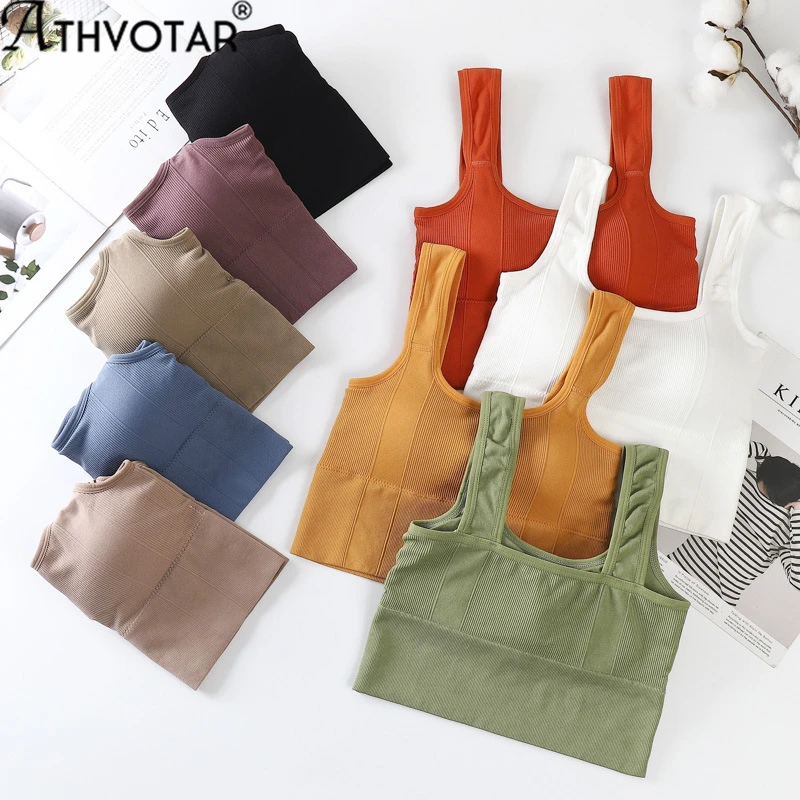 ATHVOTAR Women Tube Top Square Collar Sport Crop Tops Striped Breathable Bralette Lingerie Solid Bra Underwear
ATHVOTAR Women Tube Top Square Collar Sport Crop Tops Striped Breathable Bralette Lingerie Solid Bra Underwear