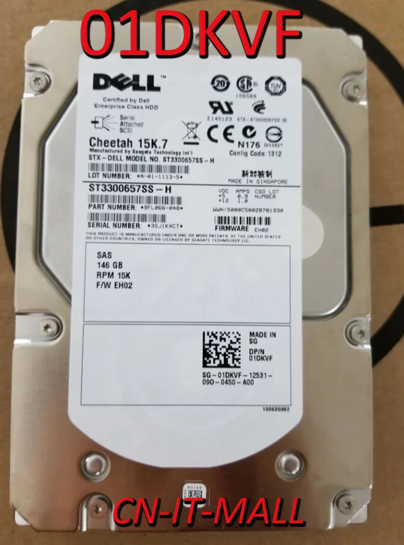 Pulled 01DKVF 1DKVF ST3300657SS-H 146GB 15000RPM 16MB BUFFER SAS 3.0Gb/s 3.5" Internal Hard Drive
Pulled 01DKVF 1DKVF ST3300657SS-H 146GB 15000RPM 16MB BUFFER SAS 3.0Gb/s 3.5" Internal Hard Drive