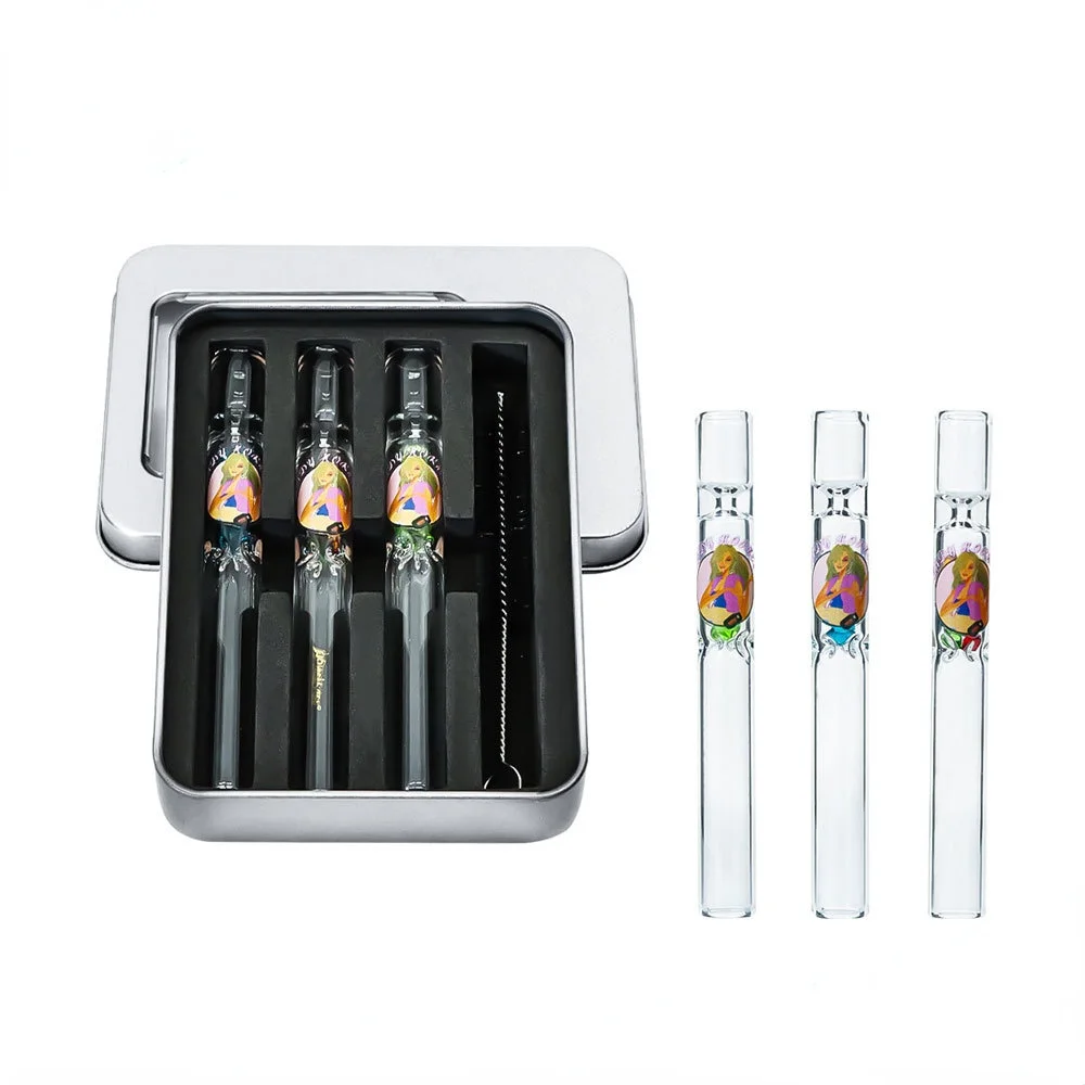Cute Girly Glass Weed Smoking Kit with 104mm Filter Tube+Metal Tip Storage Case+Small Hookah Brush Combined Smoking Accessories 
Cute Girly Glass Weed Smoking Kit with 104mm Filter Tube+Metal Tip Storage Case+Small Hookah Brush Combined Smoking Accessories