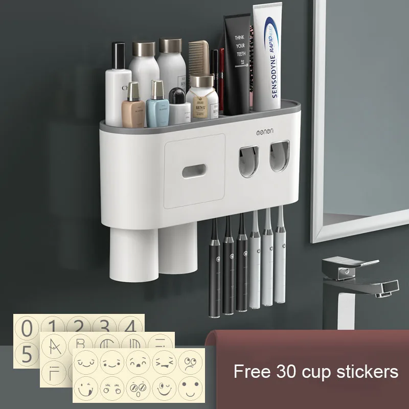Wall-Mounted Toothbrush Holder Magnetic Suspension Toothbrushing Cup Bathroom Storage Rack Tooth Cylinder Set Bathroom Set
Wall-Mounted Toothbrush Holder Magnetic Suspension Toothbrushing Cup Bathroom Storage Rack Tooth Cylinder Set Bathroom Set